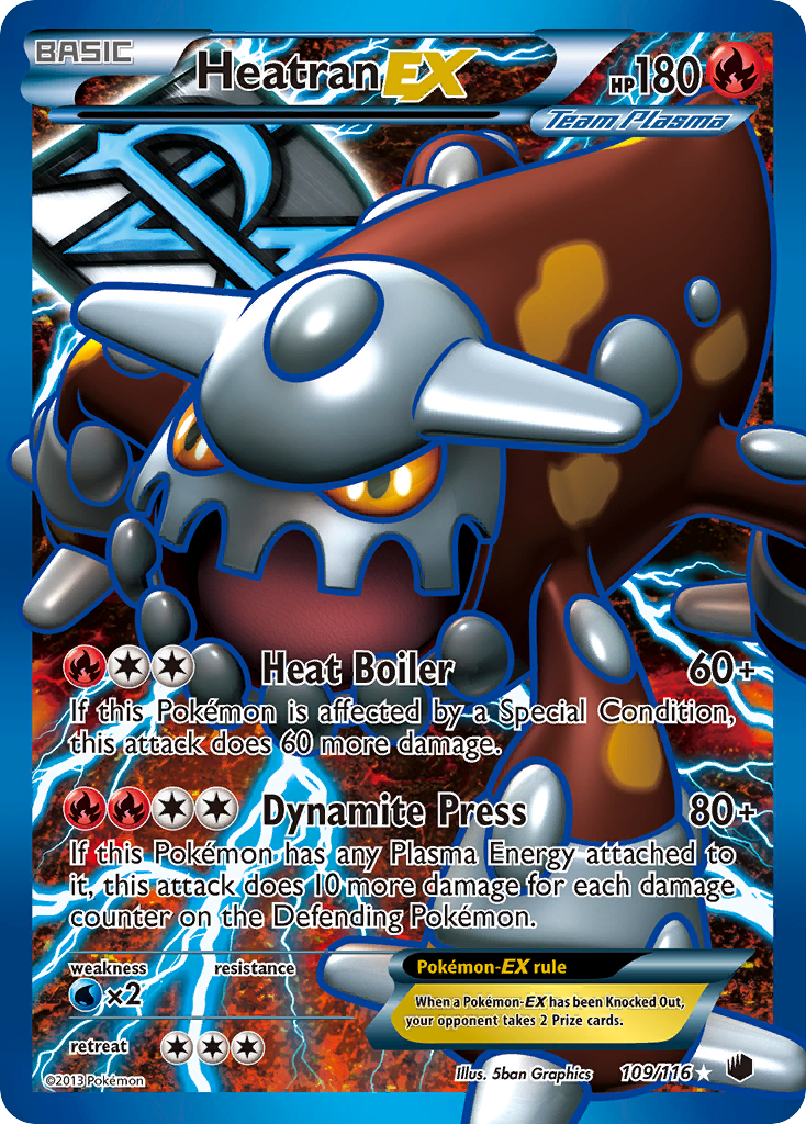 Heatran EX (109/116) [Black & White: Plasma Freeze] | Good Games North