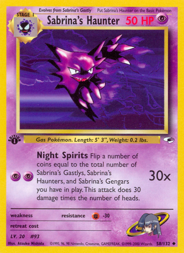 Sabrina's Haunter (58/132) [Gym Heroes 1st Edition] | Good Games North