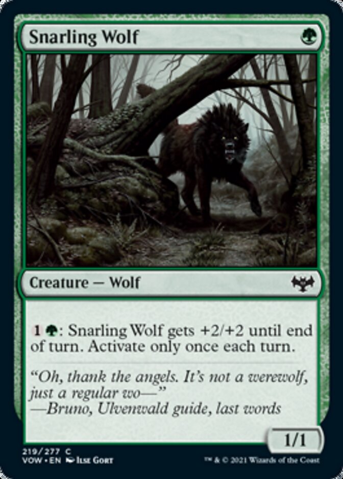 Snarling Wolf [Innistrad: Crimson Vow] | Good Games North
