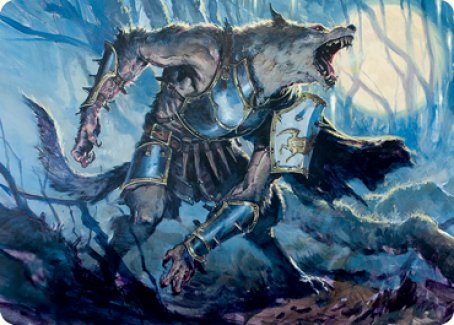 Moonrage Brute Art Card [Innistrad: Midnight Hunt Art Series] | Good Games North