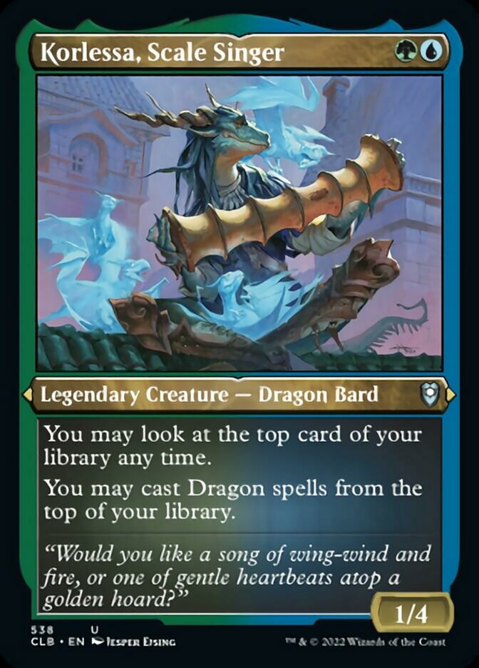 Korlessa, Scale Singer (Foil Etched) [Commander Legends: Battle for Baldur's Gate] | Good Games North