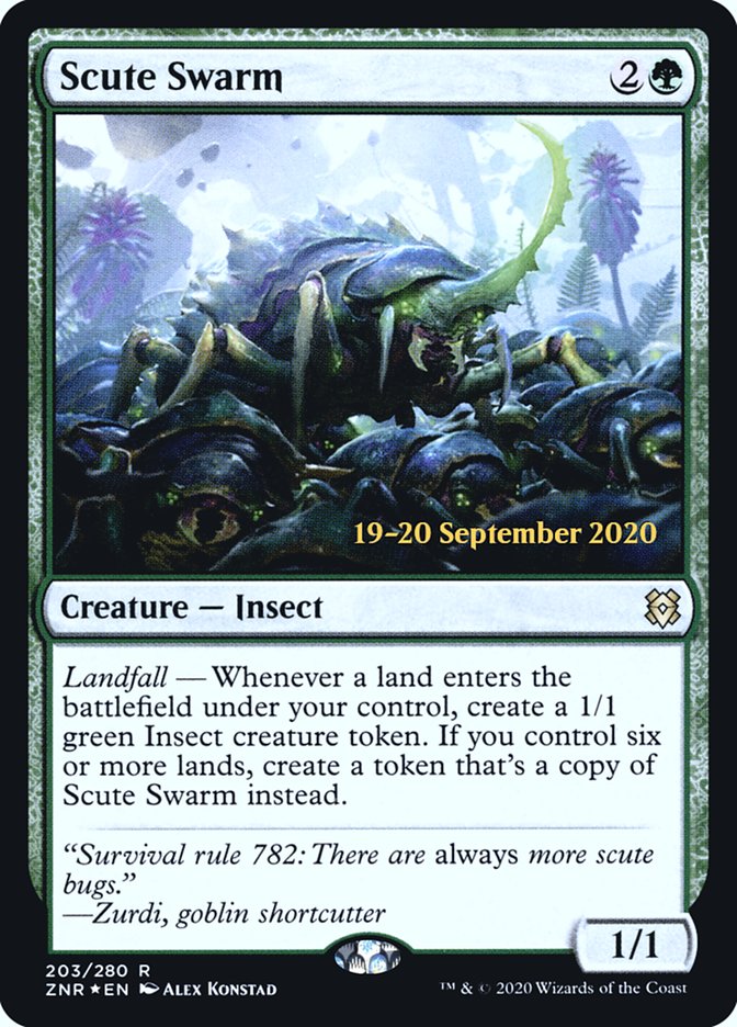 Scute Swarm  [Zendikar Rising Prerelease Promos] | Good Games North