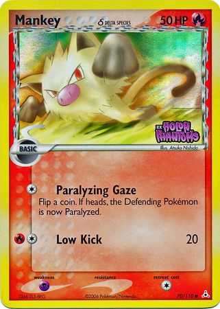 Mankey (70/110) (Delta Species) (Stamped) [EX: Holon Phantoms] | Good Games North