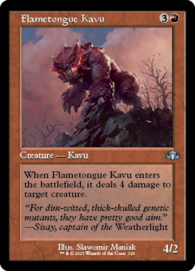 Flametongue Kavu (Retro) [Dominaria Remastered] | Good Games North