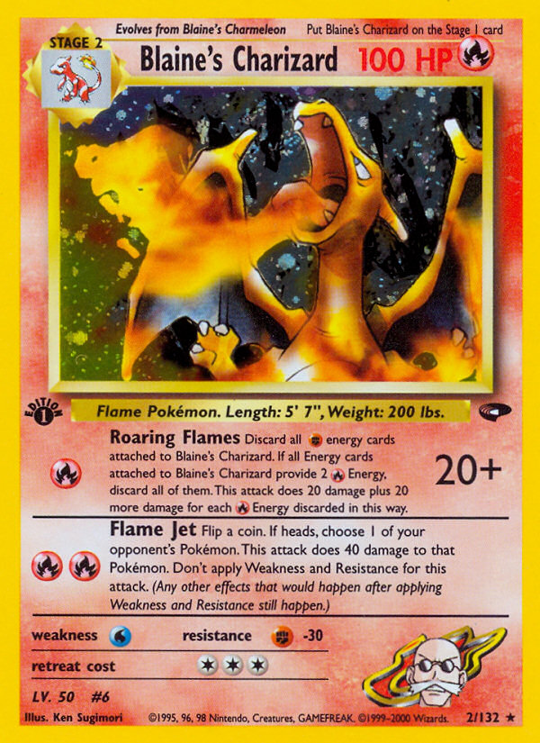 Blaine's Charizard (2/132) [Gym Challenge 1st Edition] | Good Games North