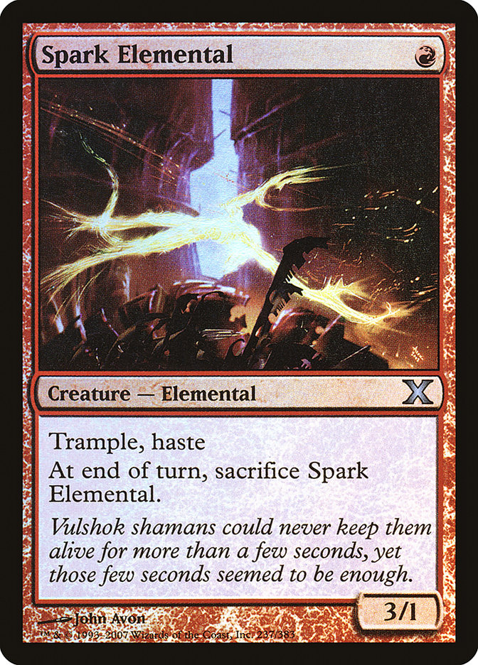 Spark Elemental (Premium Foil) [Tenth Edition] | Good Games North