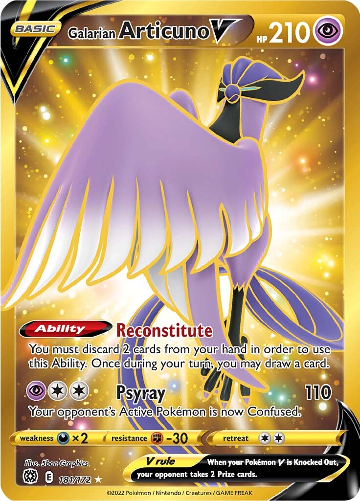 Galarian Articuno V (181/172) [Sword & Shield: Brilliant Stars] | Good Games North