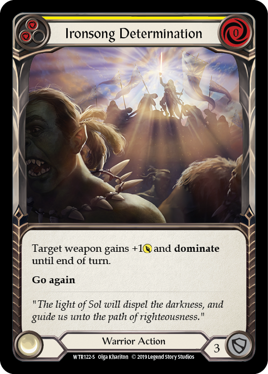 Ironsong Determination [WTR122-S] Alpha Print Rainbow Foil | Good Games North