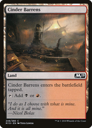 Cinder Barrens [Core Set 2019] | Good Games North