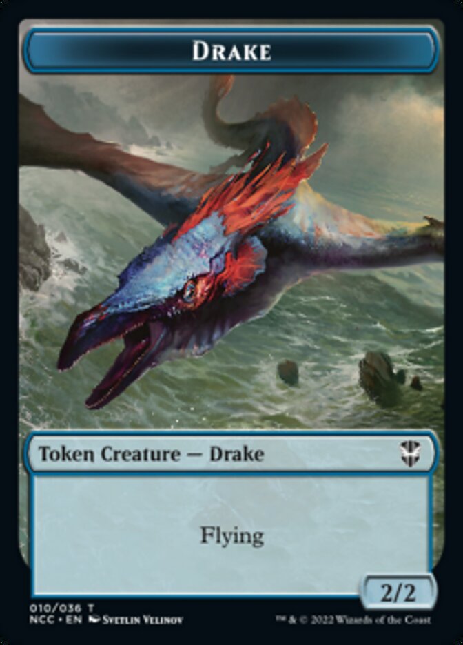 Zombie // Drake Double-sided Token [Streets of New Capenna Commander Tokens] | Good Games North