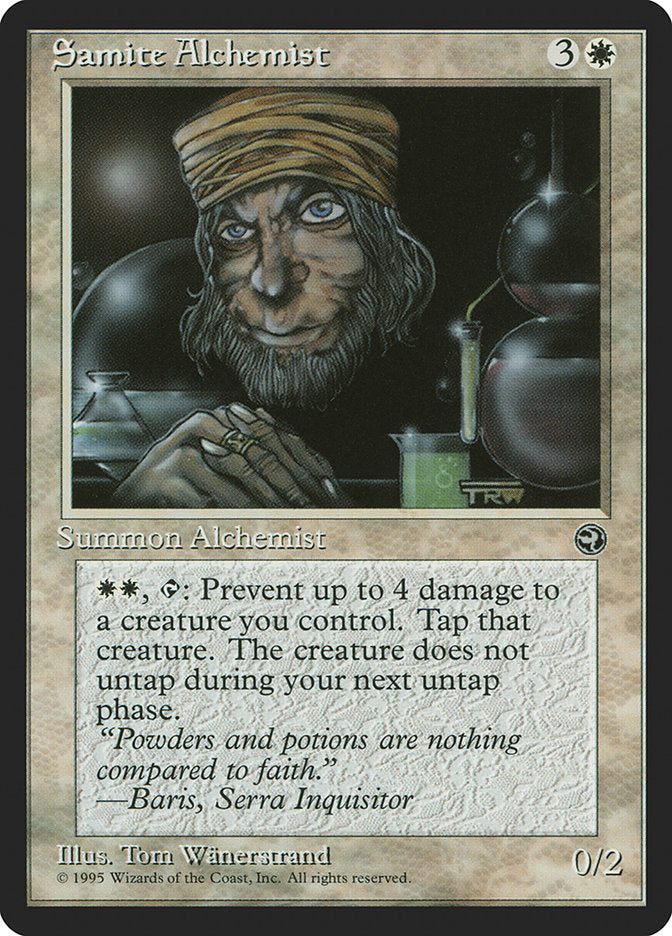 Samite Alchemist (Baris Flavor Text) [Homelands] | Good Games North