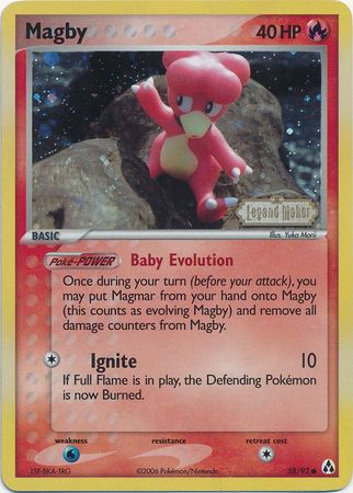 Magby (58/92) (Stamped) [EX: Legend Maker] | Good Games North