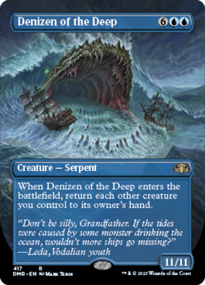 Denizen of the Deep (Borderless Alternate Art) [Dominaria Remastered] | Good Games North