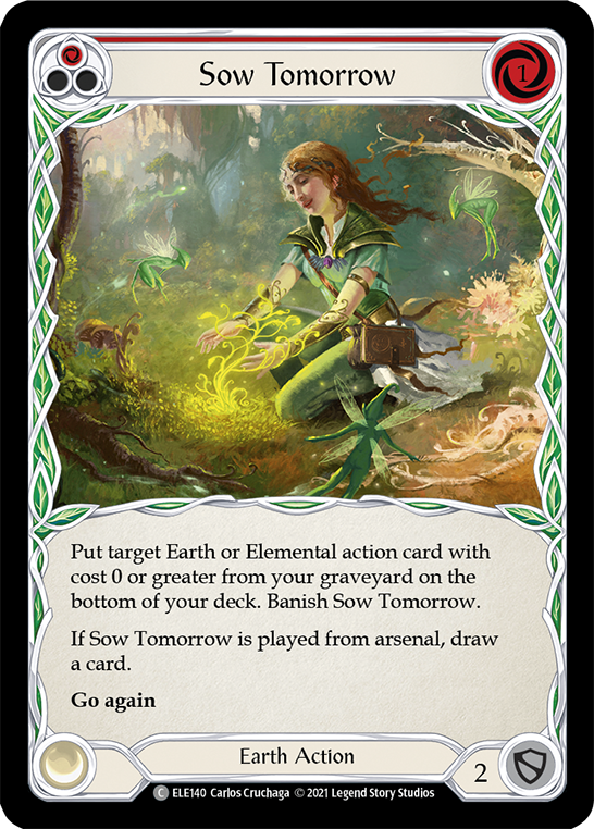 Sow Tomorrow (Red) [ELE140] (Tales of Aria)  1st Edition Rainbow Foil | Good Games North