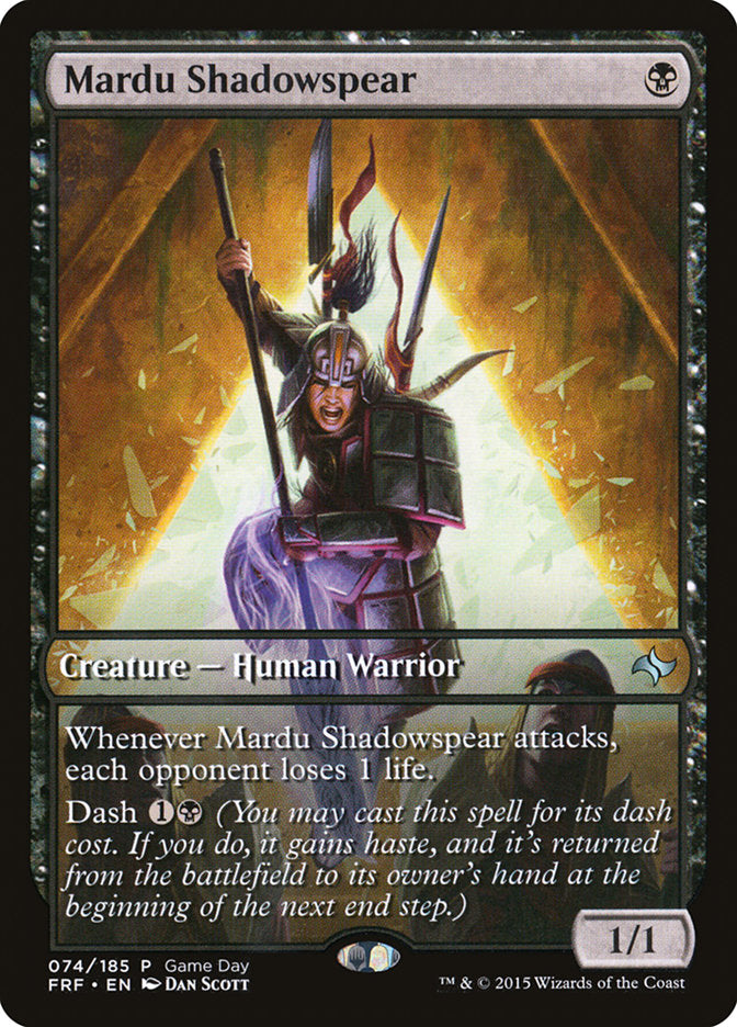 Mardu Shadowspear (Game Day) [Fate Reforged Promos] | Good Games North