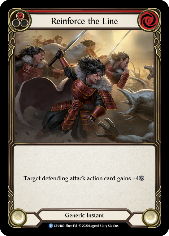 Reinforce the Line (Red) [CRU189] 1st Edition Rainbow Foil | Good Games North