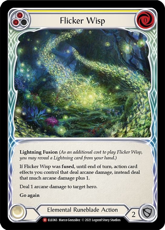 Flicker Wisp [ELE065] (Tales of Aria)  1st Edition Rainbow Foil | Good Games North