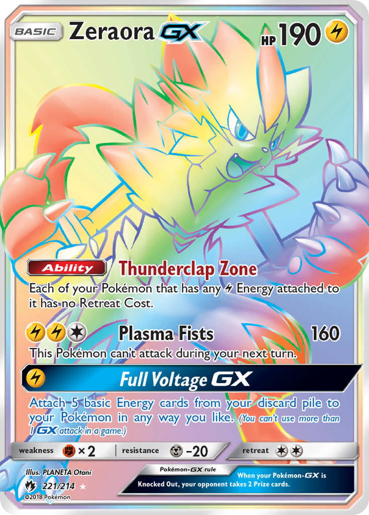 Zeraora GX (221/214) [Sun & Moon: Lost Thunder] | Good Games North