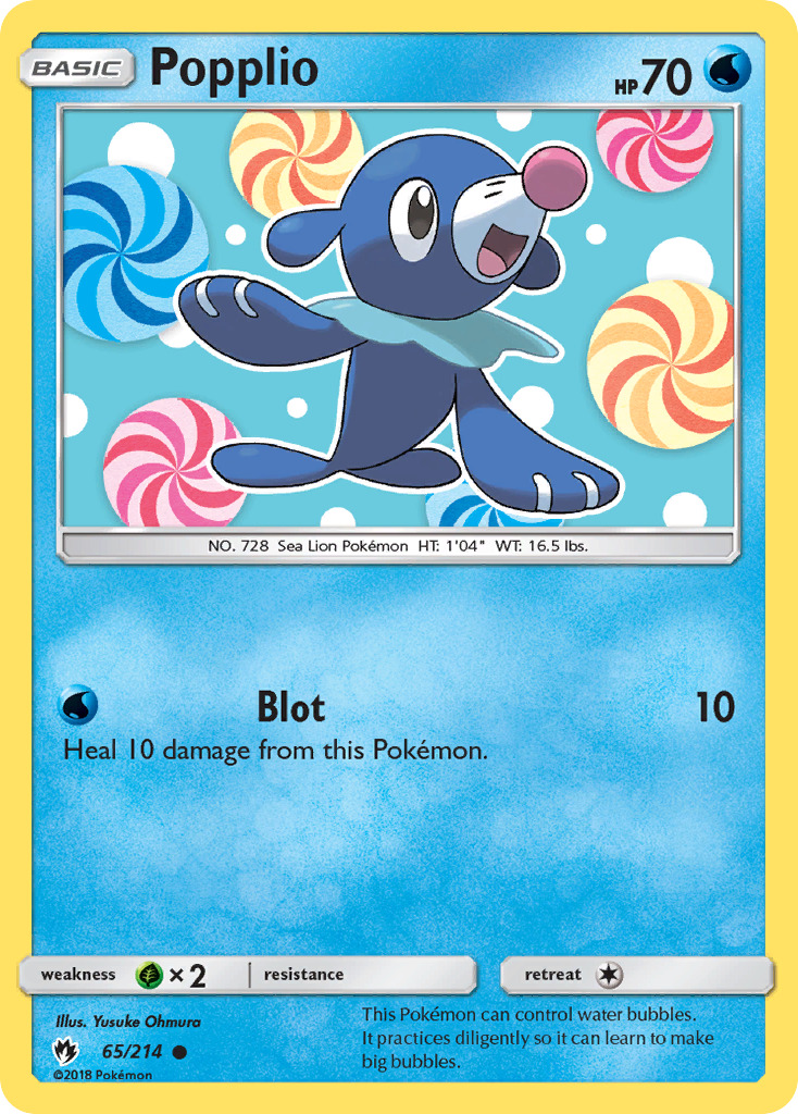 Popplio (65/214) [Sun & Moon: Lost Thunder] | Good Games North