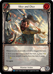 Slice and Dice (Yellow) [EVR058] (Everfest)  1st Edition Extended Art Rainbow Foil | Good Games North