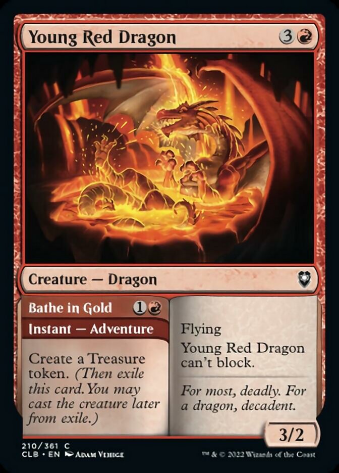 Young Red Dragon // Bathe in Gold [Commander Legends: Battle for Baldur's Gate] | Good Games North