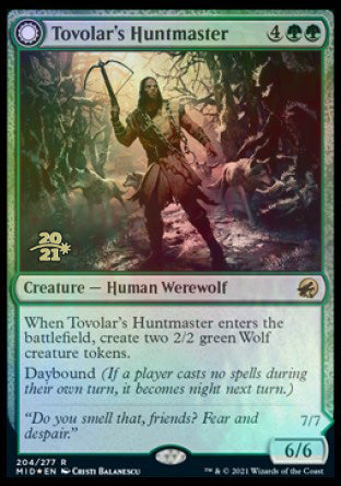 Tovolar's Huntmaster // Tovolar's Packleader [Innistrad: Midnight Hunt Prerelease Promos] | Good Games North