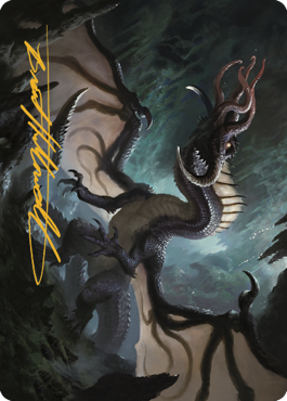 Brainstealer Dragon Art Card (Gold-Stamped Signature) [Commander Legends: Battle for Baldur's Gate Art Series] | Good Games North