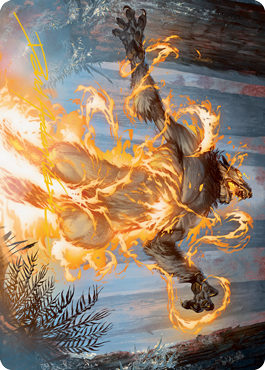 Burn the Accursed Art Card (Gold-Stamped Signature) [Innistrad: Midnight Hunt Art Series] | Good Games North