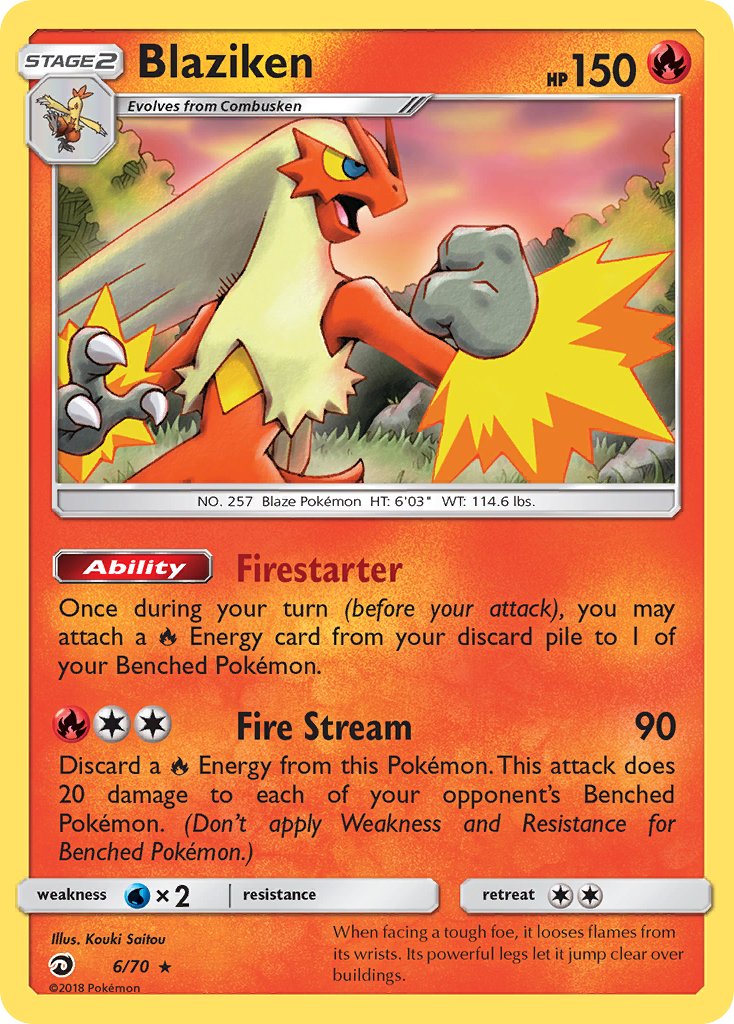 Blaziken (6/70) (Theme Deck Exclusive) [Sun & Moon: Dragon Majesty] | Good Games North
