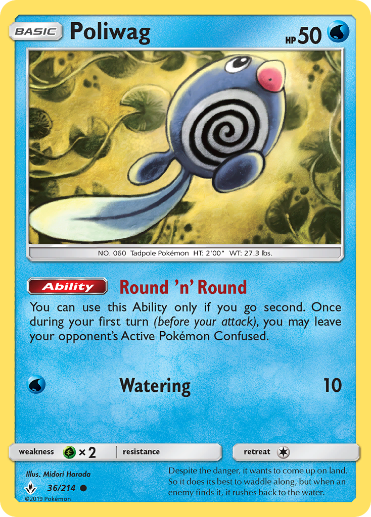 Poliwag (36/214) [Sun & Moon: Unbroken Bonds] | Good Games North