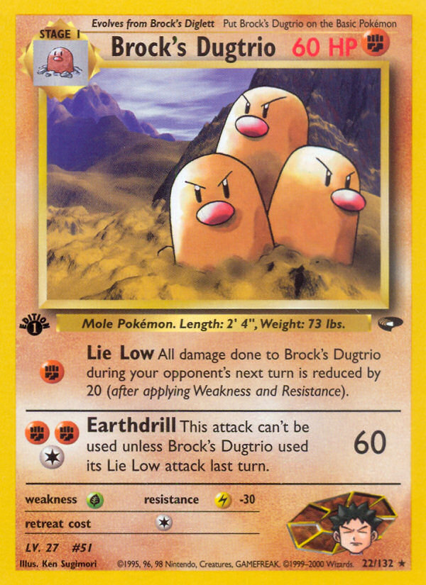 Brock's Dugtrio (22/132) [Gym Challenge 1st Edition] | Good Games North
