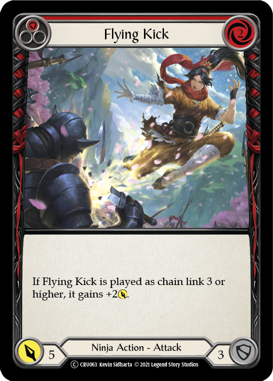 Flying Kick (Red) [U-CRU063-RF] Unlimited Rainbow Foil | Good Games North