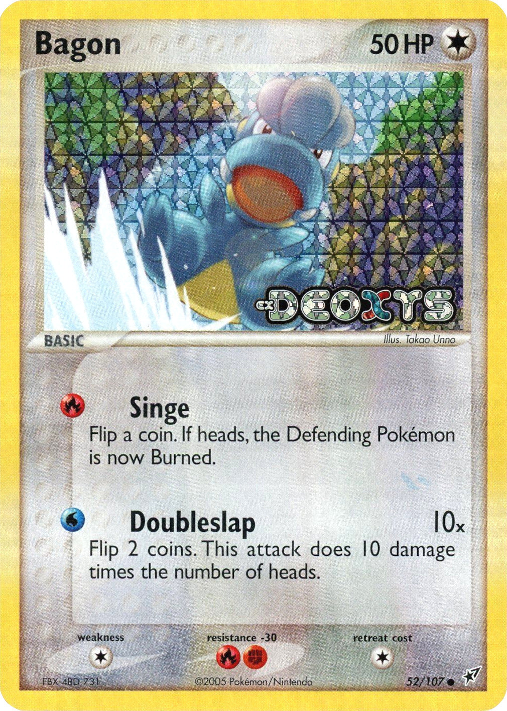 Bagon (52/107) (Stamped) [EX: Deoxys] | Good Games North