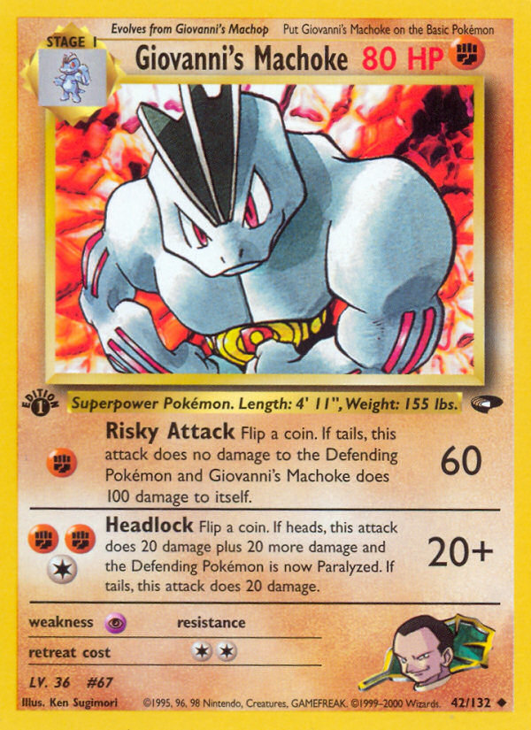 Giovanni's Machoke (42/132) [Gym Challenge 1st Edition] | Good Games North