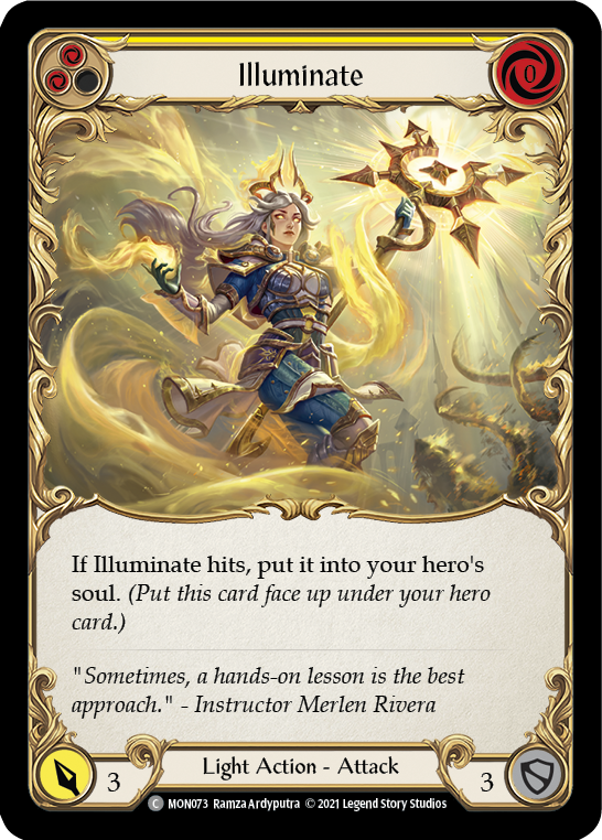 Illuminate (Yellow) [MON073-RF] 1st Edition Rainbow Foil | Good Games North