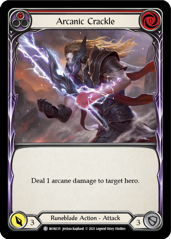 Arcanic Crackle (Red) [MON235-RF] 1st Edition Rainbow Foil | Good Games North