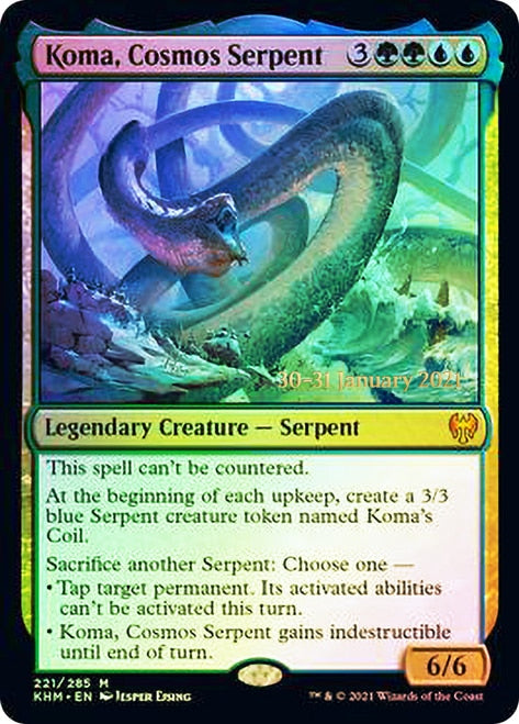 Koma, Cosmos Serpent  [Kaldheim Prerelease Promos] | Good Games North