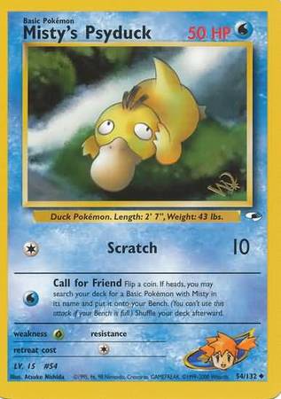 Misty's Psyduck (54/132) (W Stamped Promo) [Gym Heroes Unlimited] | Good Games North
