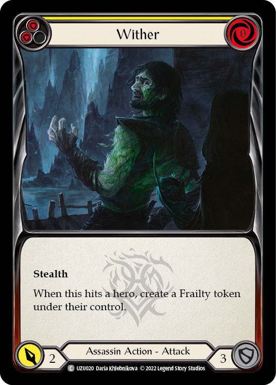 Wither (Yellow) [UZU020] (Outsiders Uzuri Blitz Deck) | Good Games North