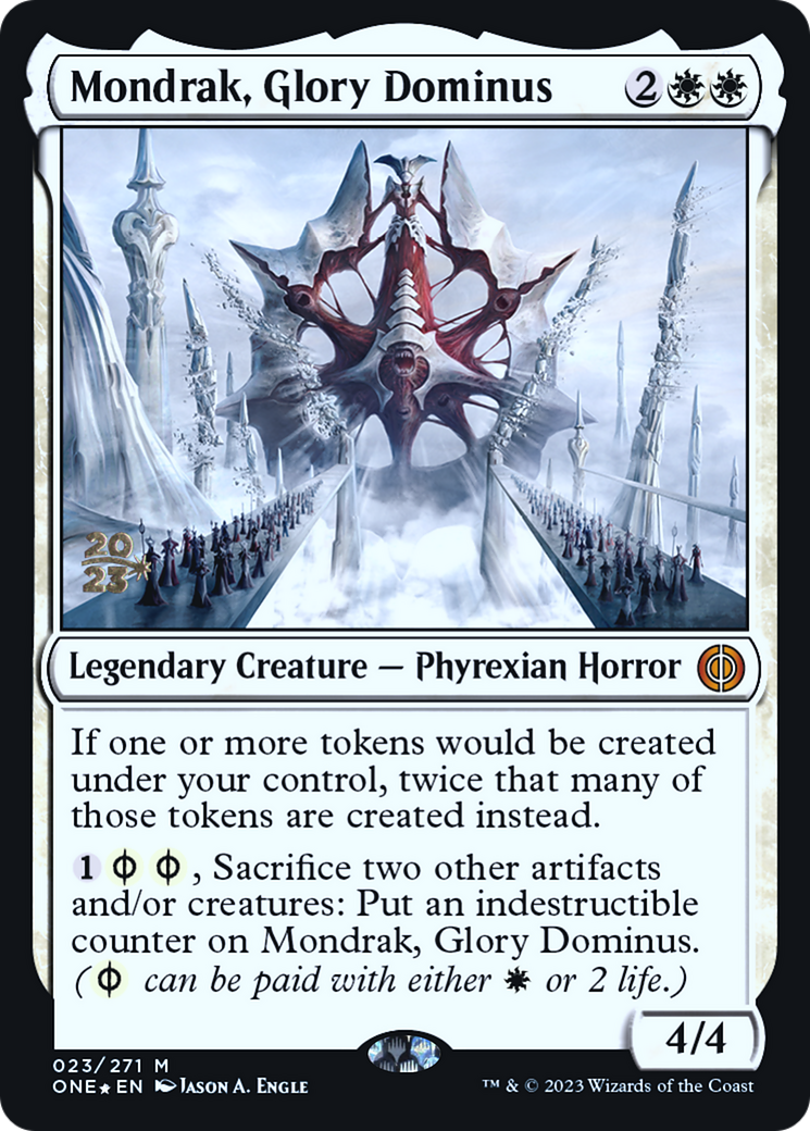 Mondrak, Glory Dominus [Phyrexia: All Will Be One Prerelease Promos] | Good Games North