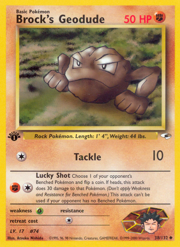 Brock's Geodude (38/132) [Gym Heroes 1st Edition] | Good Games North