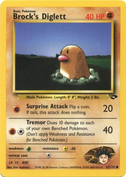 Brock's Diglett (67/132) [Gym Challenge Unlimited] | Good Games North