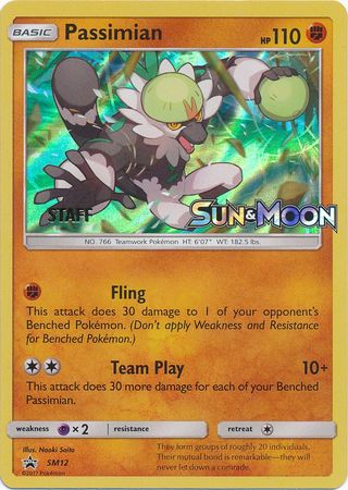 Passimian (SM12) (Staff Prerelease Promo) [Sun & Moon: Black Star Promos] | Good Games North