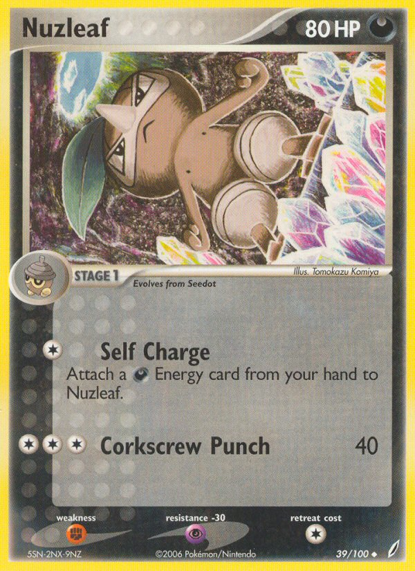 Nuzleaf (39/100) [EX: Crystal Guardians] | Good Games North