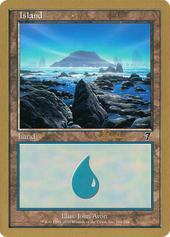 Island (ar334) (Antoine Ruel) [World Championship Decks 2001] | Good Games North