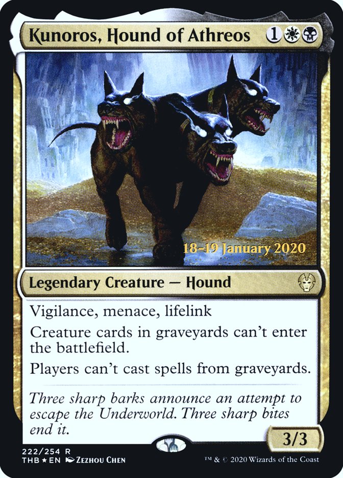 Kunoros, Hound of Athreos [Theros Beyond Death Prerelease Promos] | Good Games North