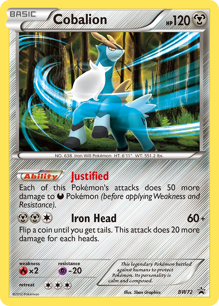Cobalion (BW72) [Black & White: Black Star Promos] | Good Games North