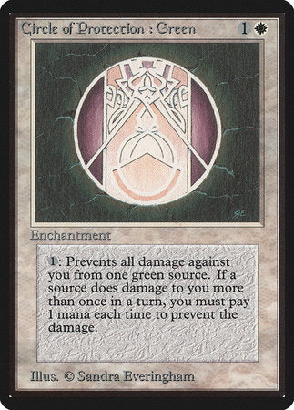 Circle of Protection: Green [Limited Edition Beta] | Good Games North