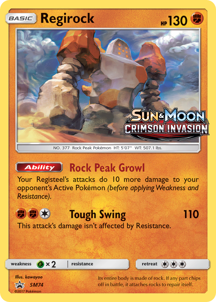 Regirock (SM74) [Sun & Moon: Black Star Promos] | Good Games North
