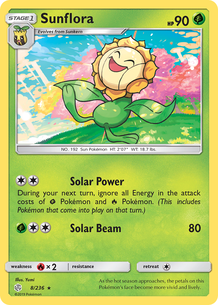 Sunflora (8/236) [Sun & Moon: Cosmic Eclipse] | Good Games North